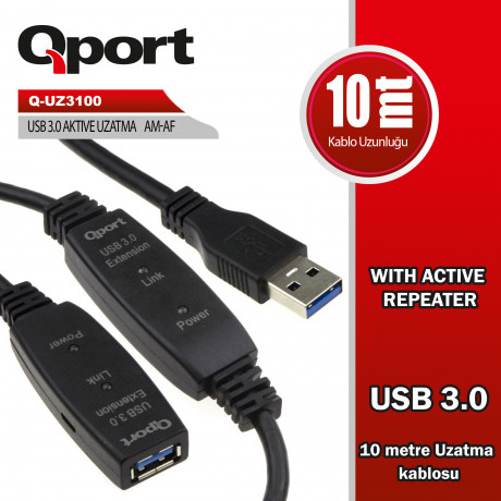 QPORT Q-UZ3100 USB3.0 10MT UZATMA KABLOSU YENİLEYICİ